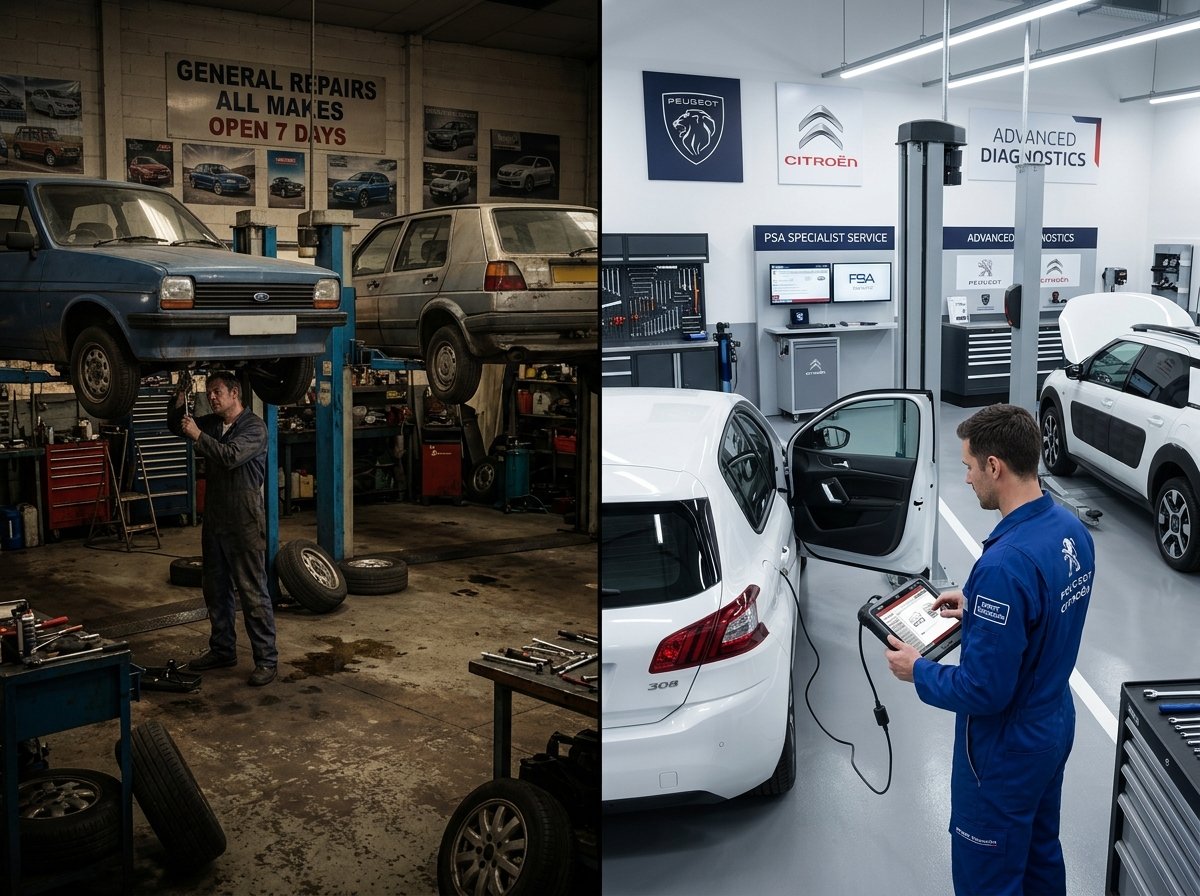 Oficina Especializada ou Multimarcas: Peugeot Citroën Renault