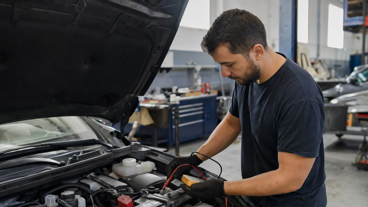 Sistema Start&Stop não funciona: técnico testa bateria no vão do motor