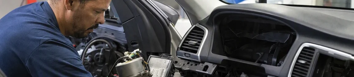 Direção elétrica EPS defeito: técnico avalia coluna de direção do carro